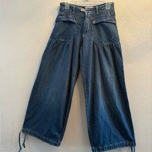 Free People Indigo Wide Leg Jeans